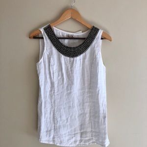 White linen tank